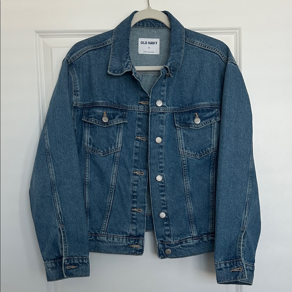 Old Navy Blue Denim Jacket with Button Front